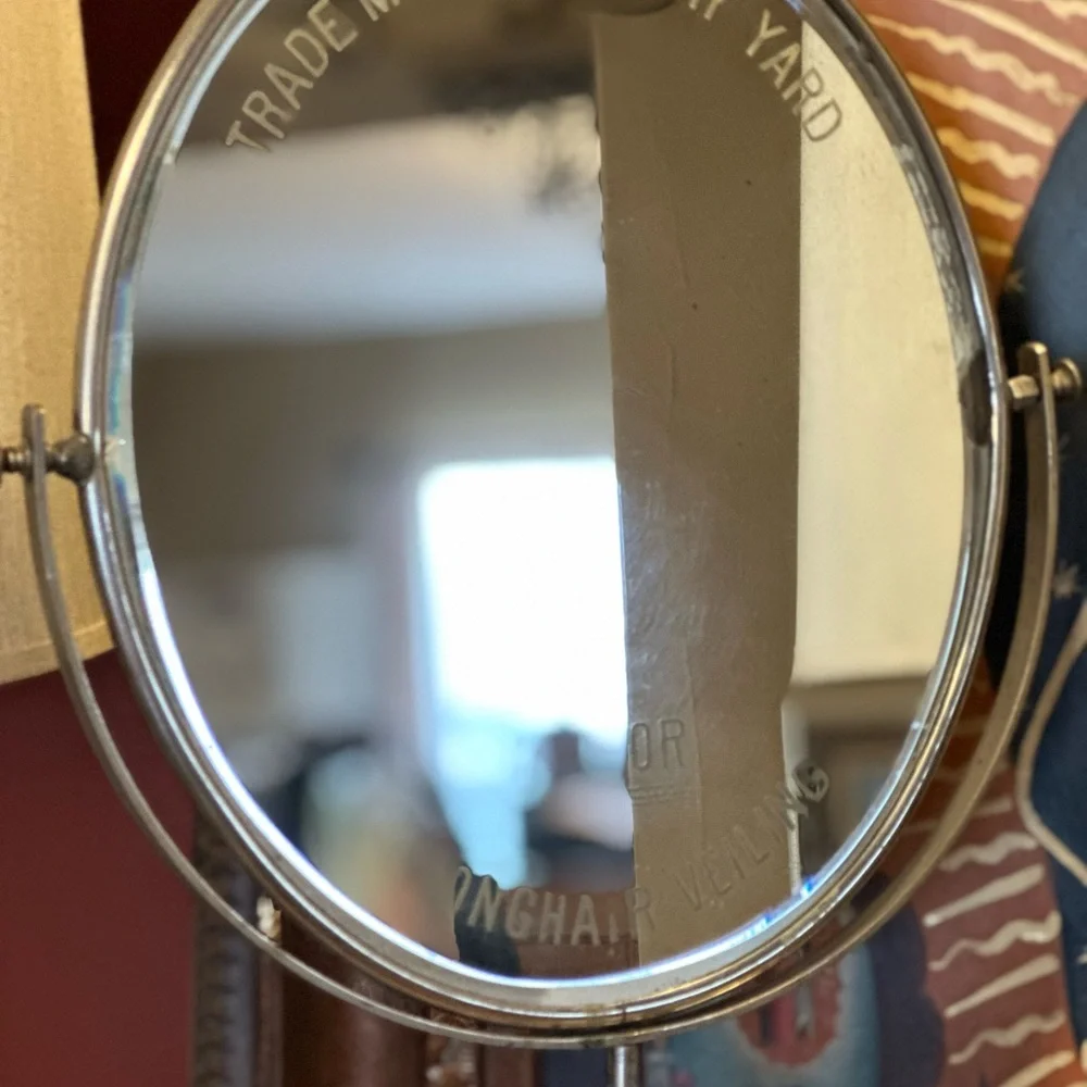 Stronghair Veiling Mirror with Tilting Stand Vintage
